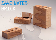 brick in water