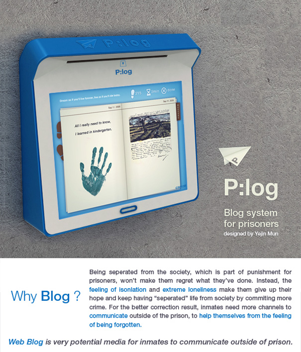 P:log – Blog System For Prisoners by Yejin Mun