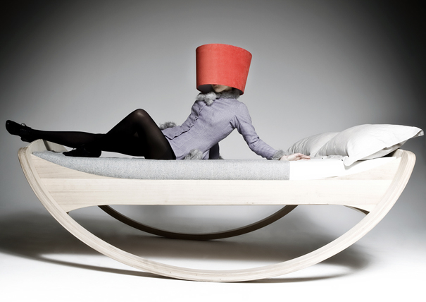 Private Cloud Model 1.2 slanted in stillness or rocking in motion bed by Mkloker Design
