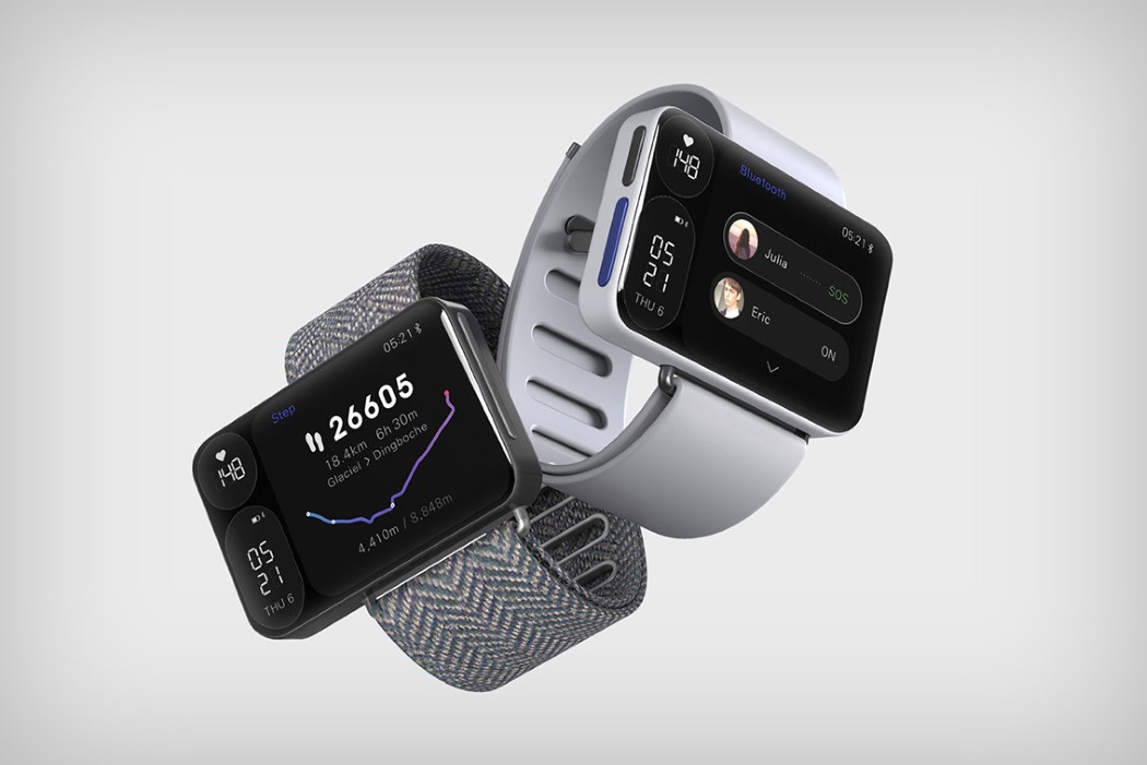 A smartwatch with three sort makes sense Design