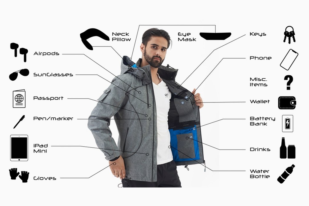 This jacket packs in a pillow, has enough space so you can ditch your ...