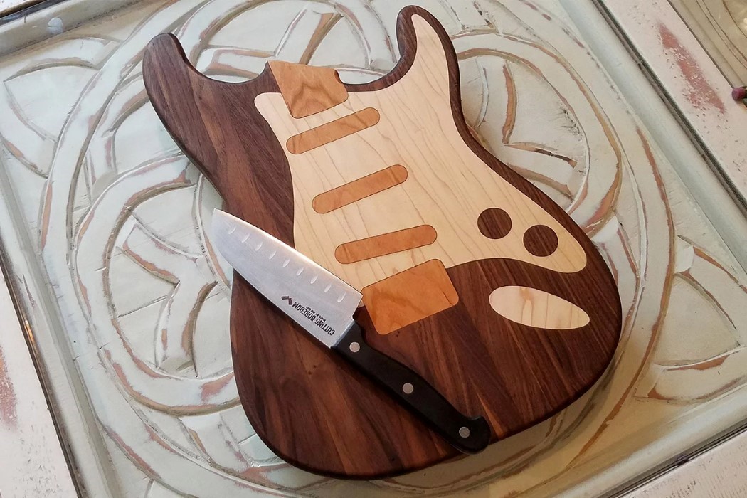 These guitar-shaped kitchen cutting boards are made for a different kind of  'shredding'! - Yanko Design