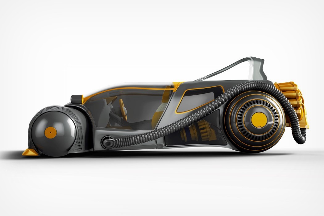 conceptual Dyson racecar is a 3D mashup of its most famous products! - Yanko Design