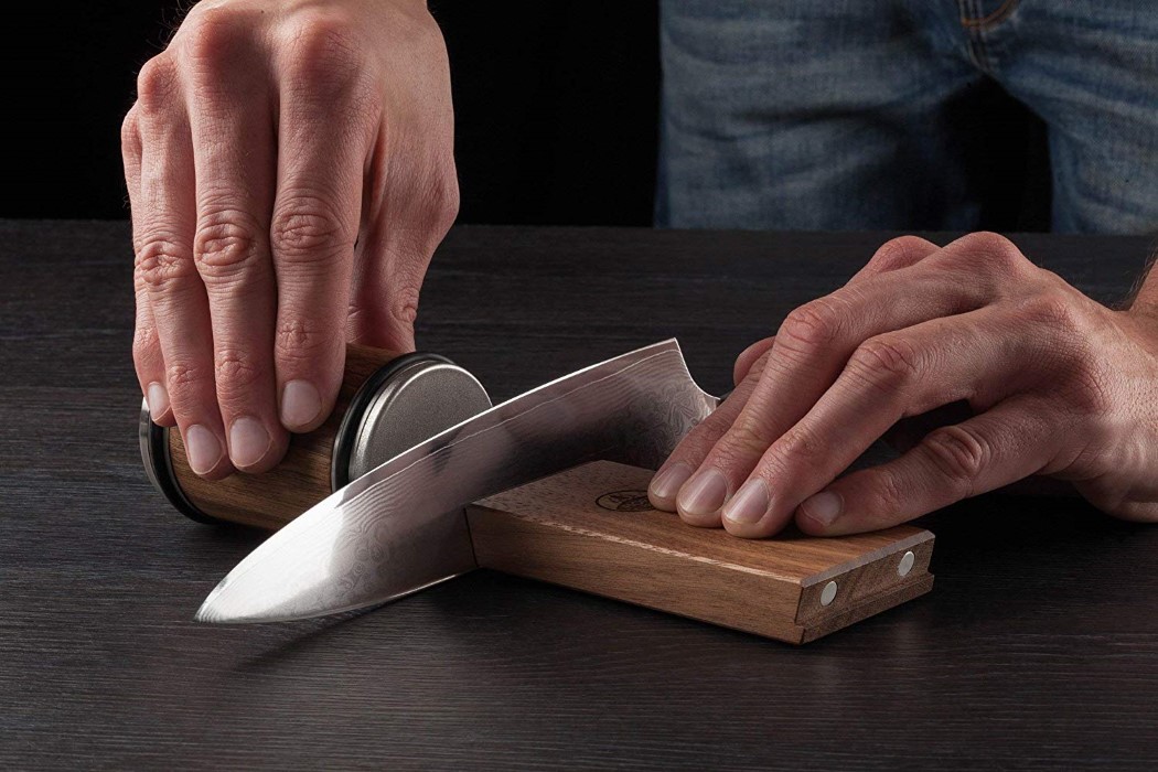 Rolling Knife Sharpener - Knife Sharpening Tool with Diamond for
