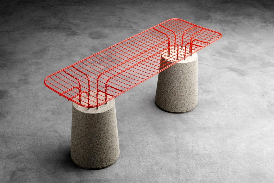 The MESH seating combines colorful furniture design with brutalism - Yanko  Design
