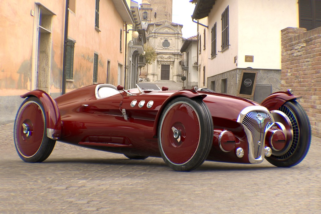 Retro 1940sInspired racecar concept is powered by an electric