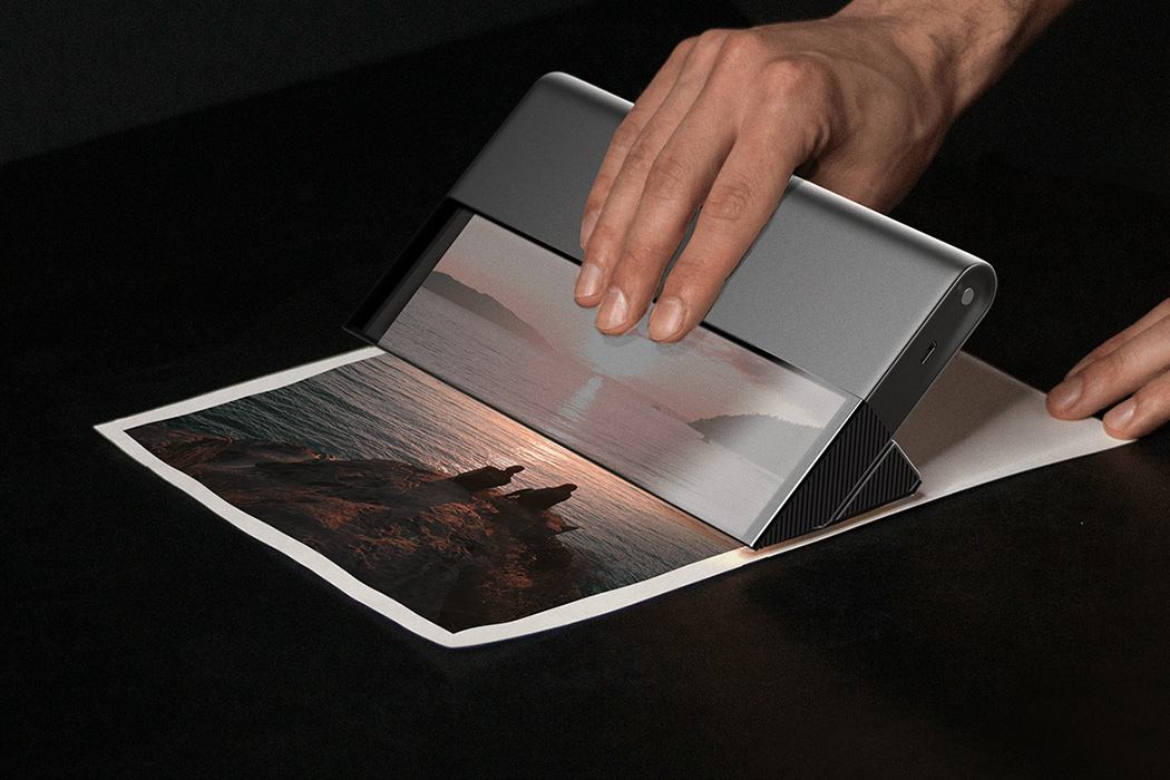 handheld printer + scanner seamlessly prints on any flat - Yanko Design