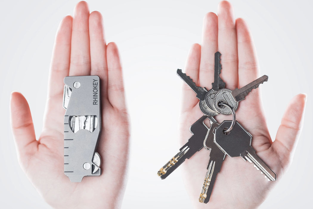This titanium EDC key organizer +LED will make you to ditch your trusted  keychain! - Yanko Design