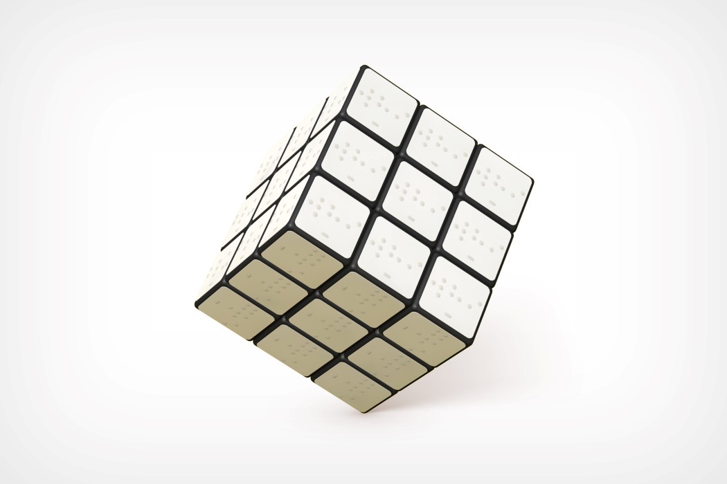 Color Rubik Cube For The Blind - Yanko Design