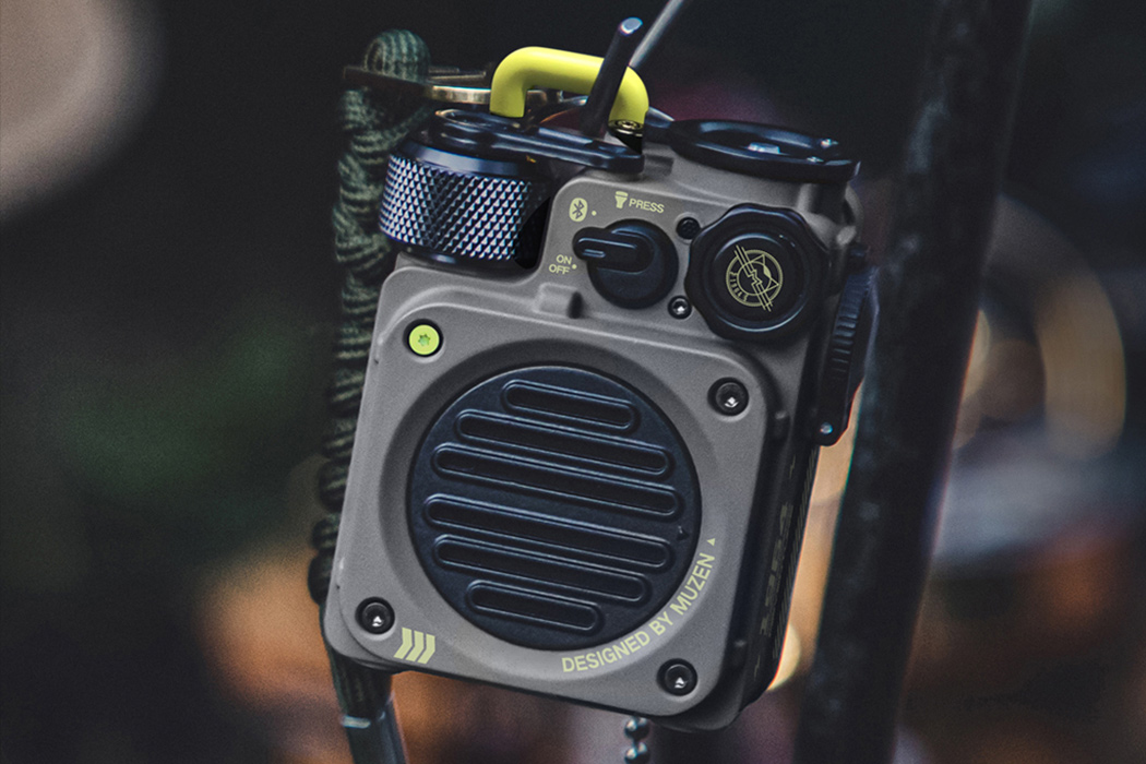 This rugged portable Bluetooth speaker is designed for any
