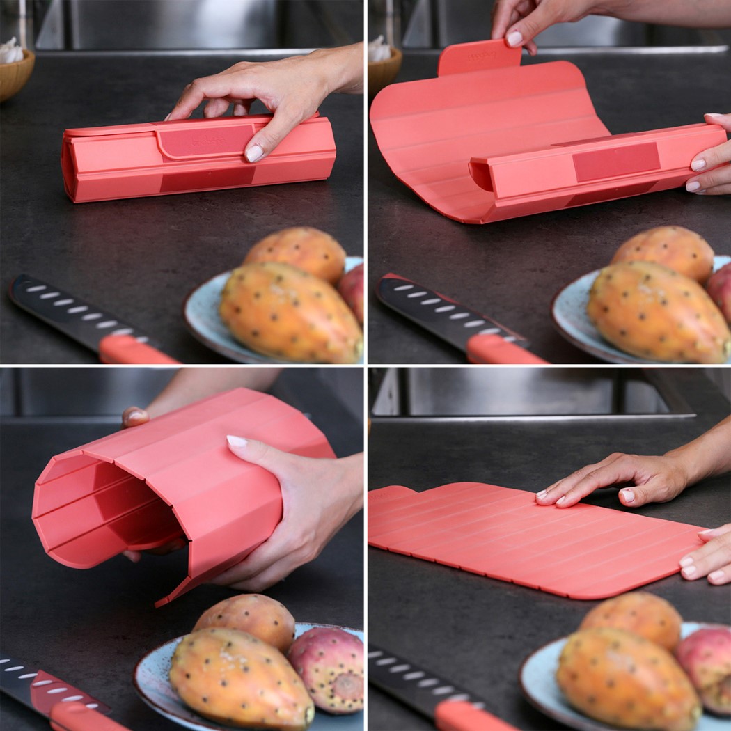 This sushi mat inspired chopping board rolls up to occupy less space in  your kitchen - Yanko Design