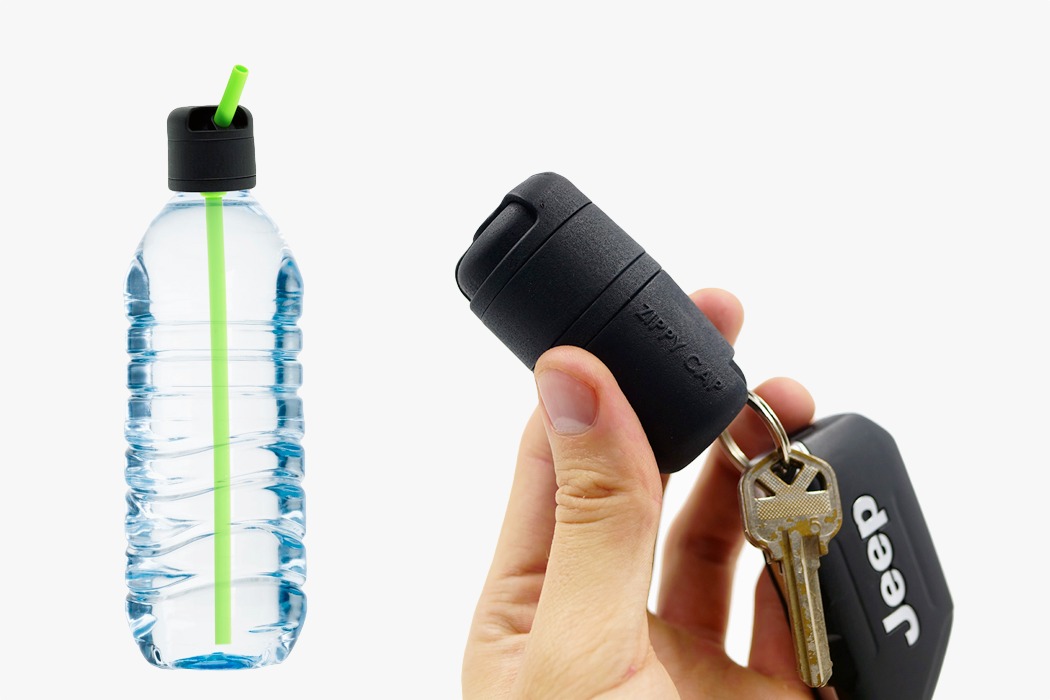 This universal bottle cap with its own built-in straw is a weirdly