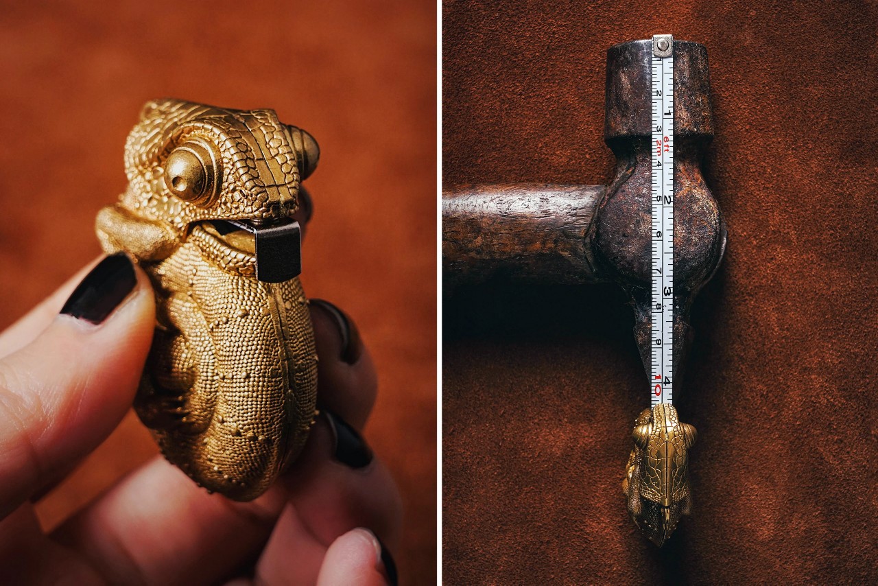 A Cleverly Designed Chameleon Conceals a Six-Foot Measuring Tape
