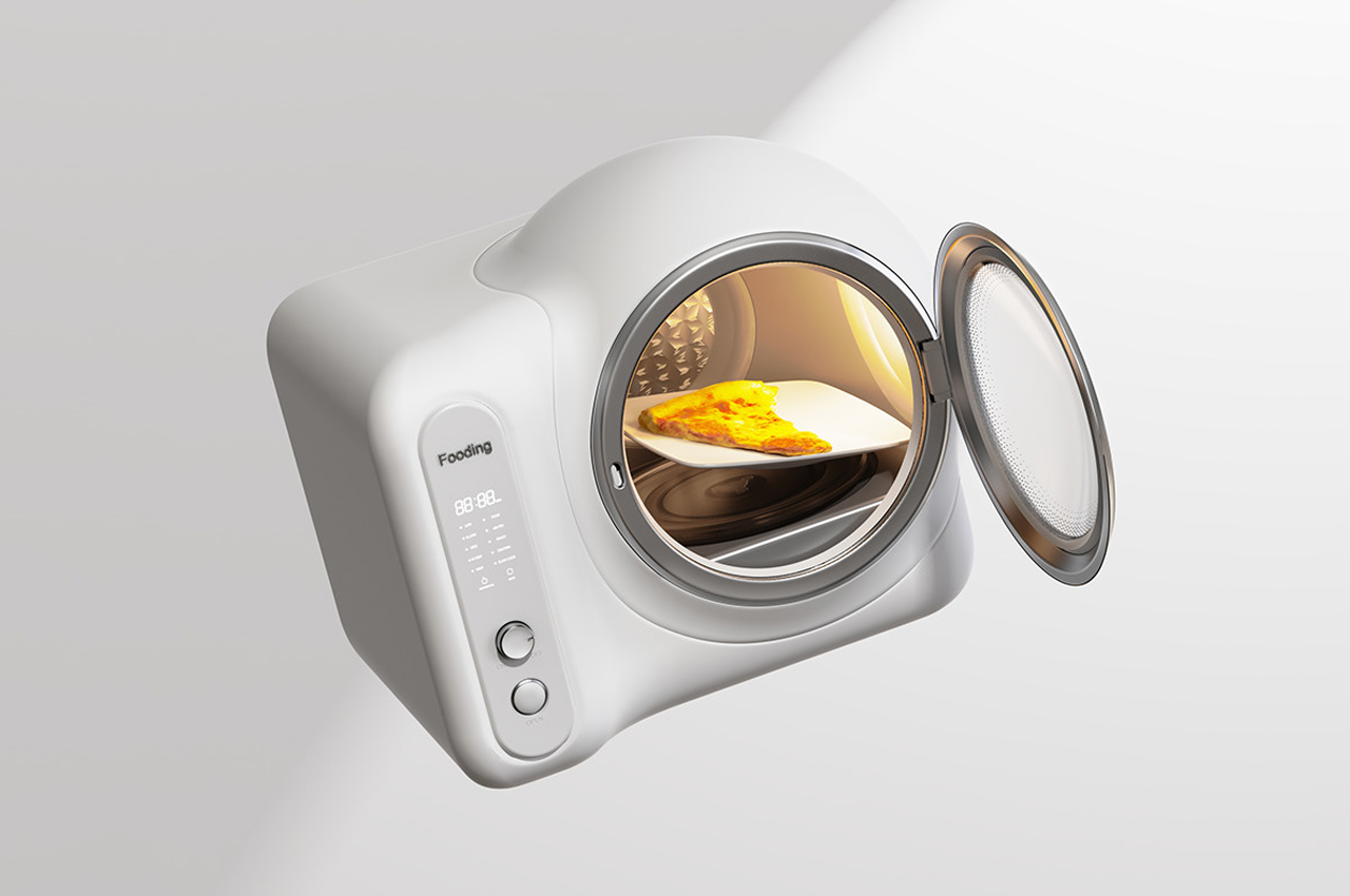 This wall-mounted microwave is the perfect addition to any tiny living space!  - Yanko Design