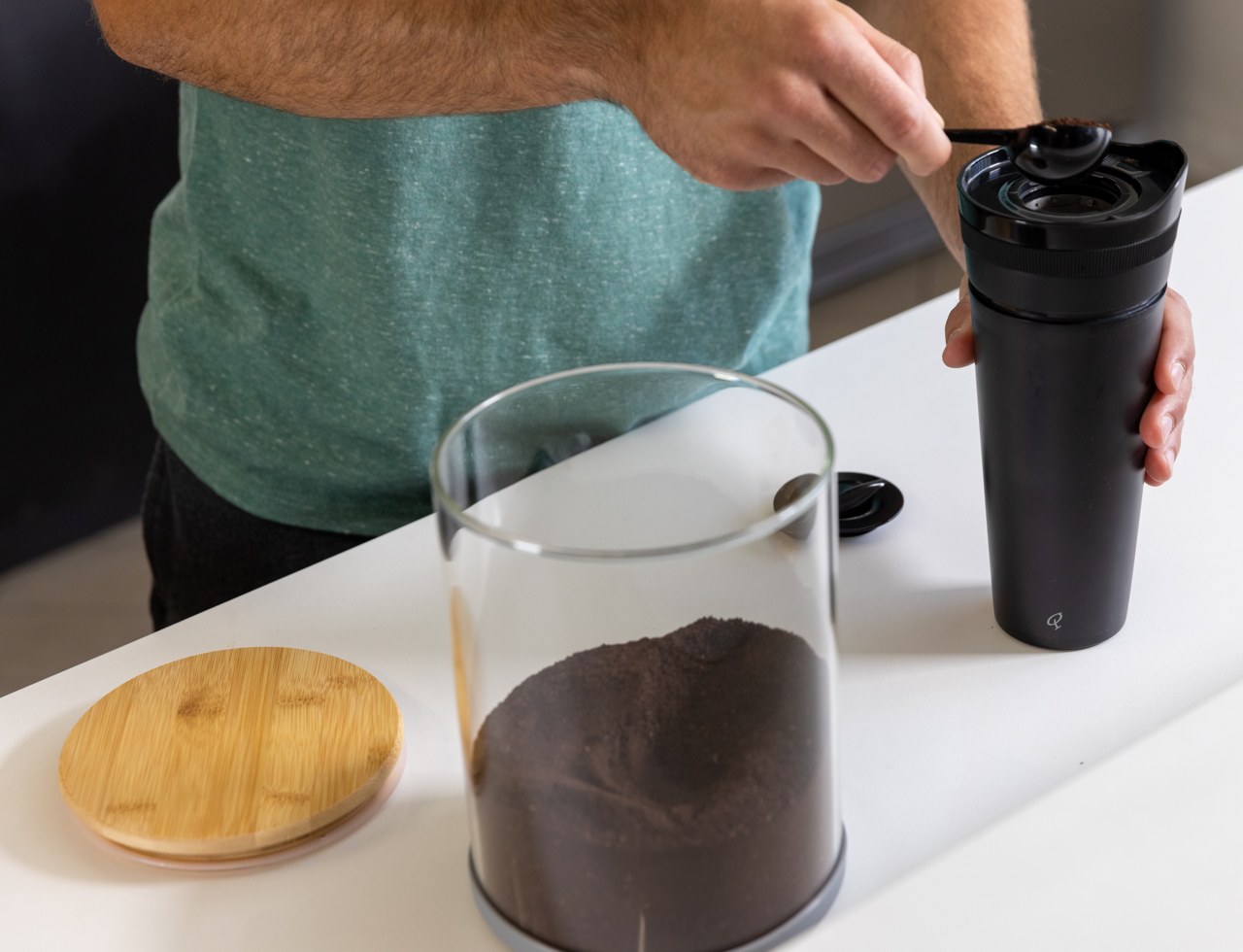 Keep your coffee warm throughout the day in a thermos.