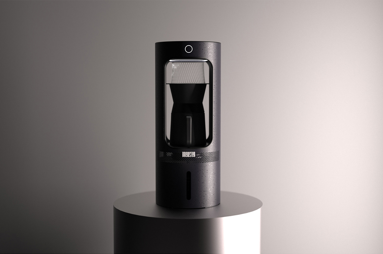 A sleek, automatic pour-over coffee machine designed to fit right