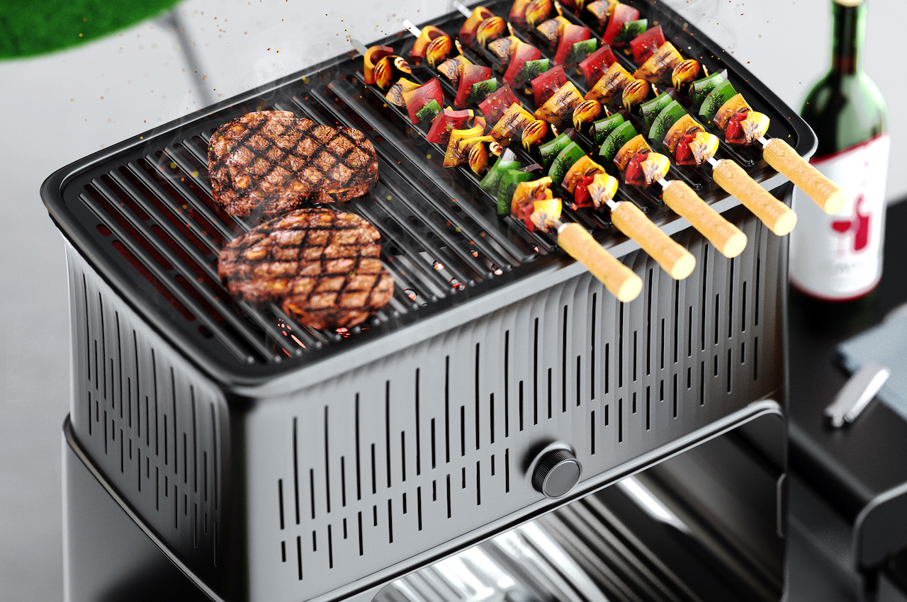 walgelijk hoog Geaccepteerd Barbecue Nx Smart Grill concept makes grilling more efficient, mess-free,  and organized - Yanko Design