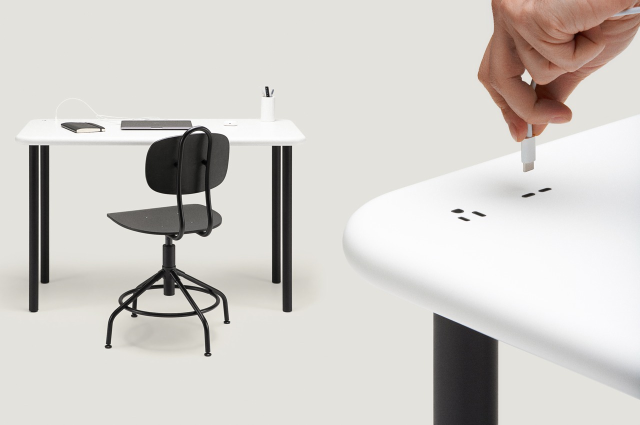 #Norm Model B stone desk warns you if you’re slouching and charges your devices while you work