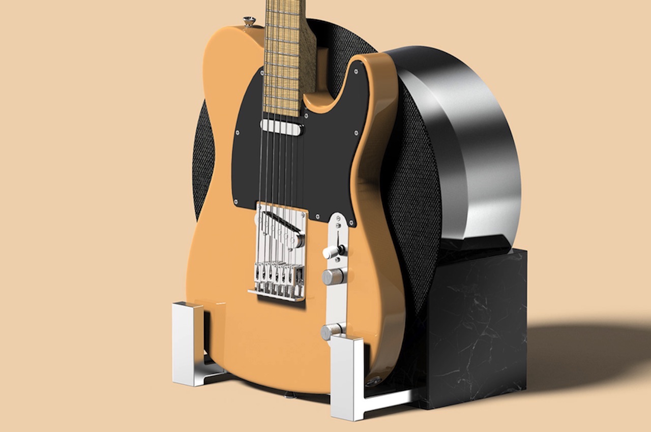 #BREEZE Guitar Amp also works as a modern minimalist instrument stand