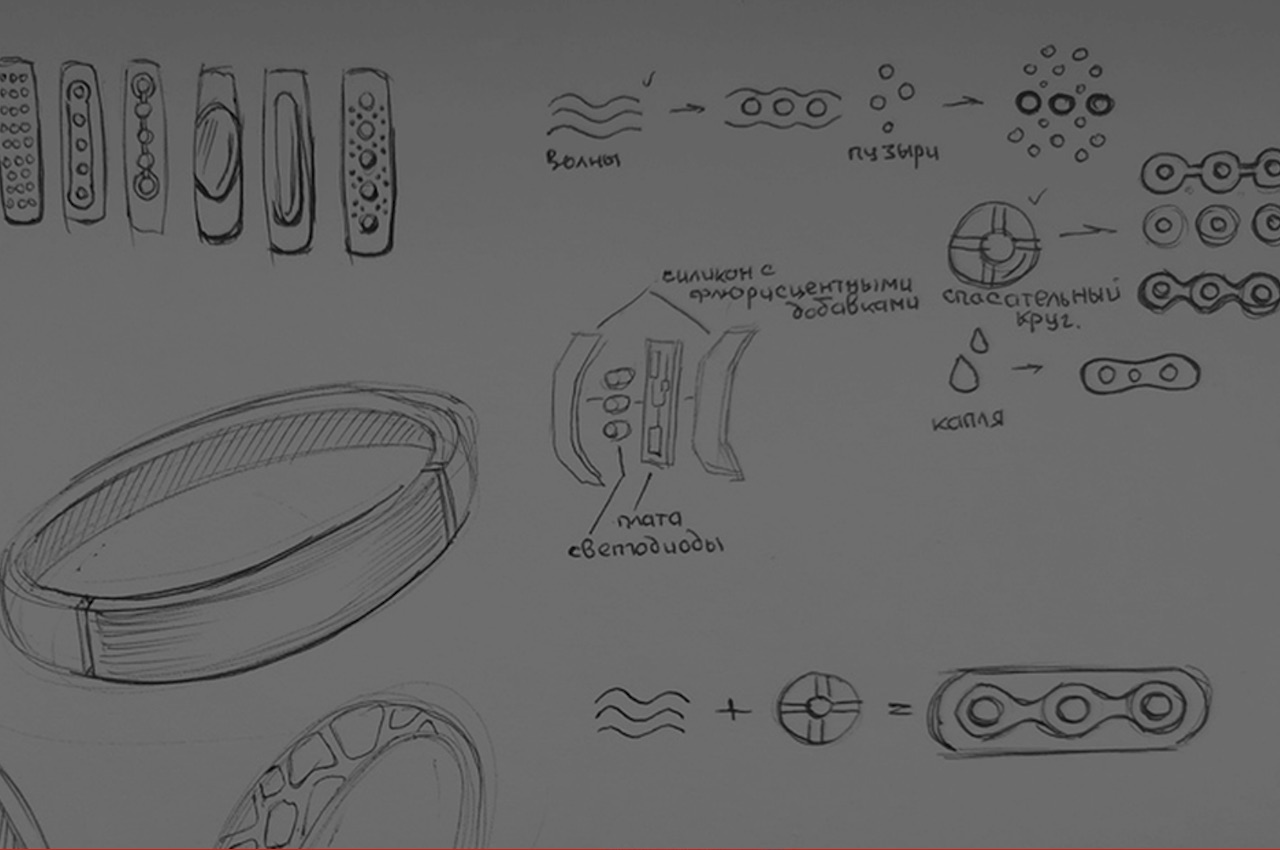 Concept SOSwim Safety Bracelet Sketch