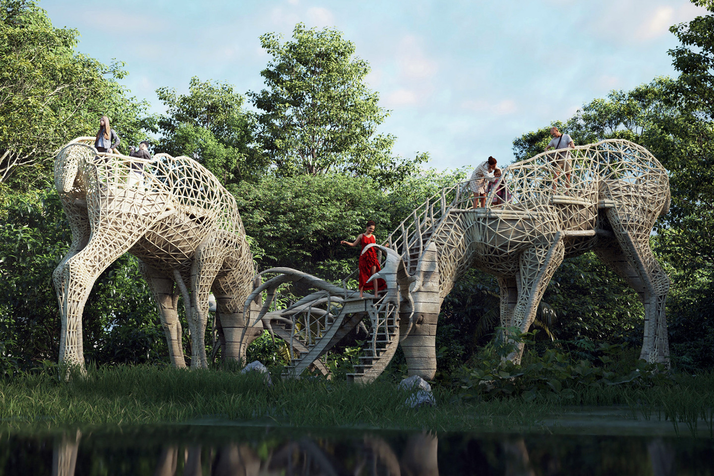 #Awe-striking Wildlife Observation Decks are designed to look like massive wooden deer