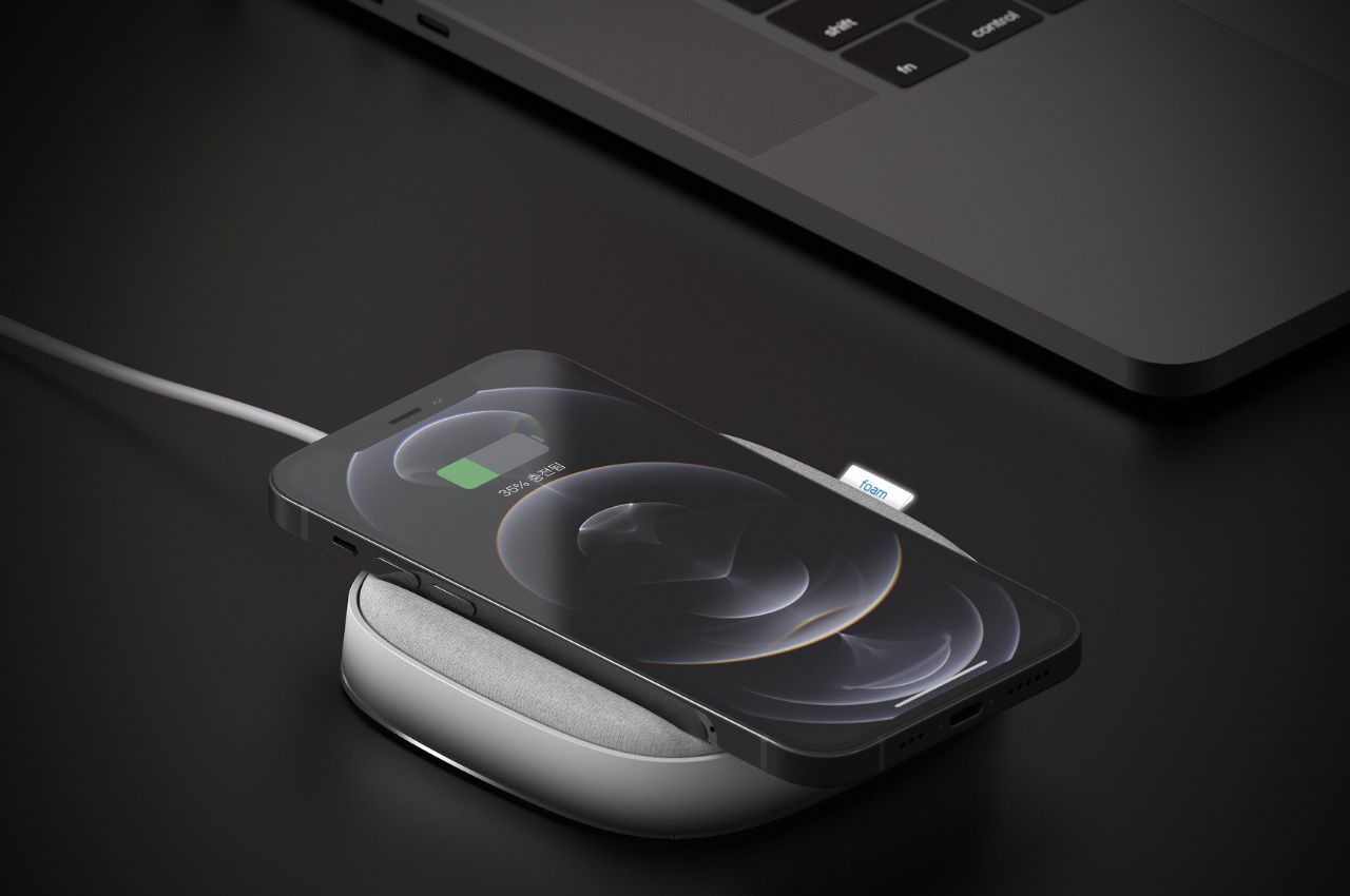 Memory foam wireless charger gives your smartphone a charge and a rest -  Yanko Design