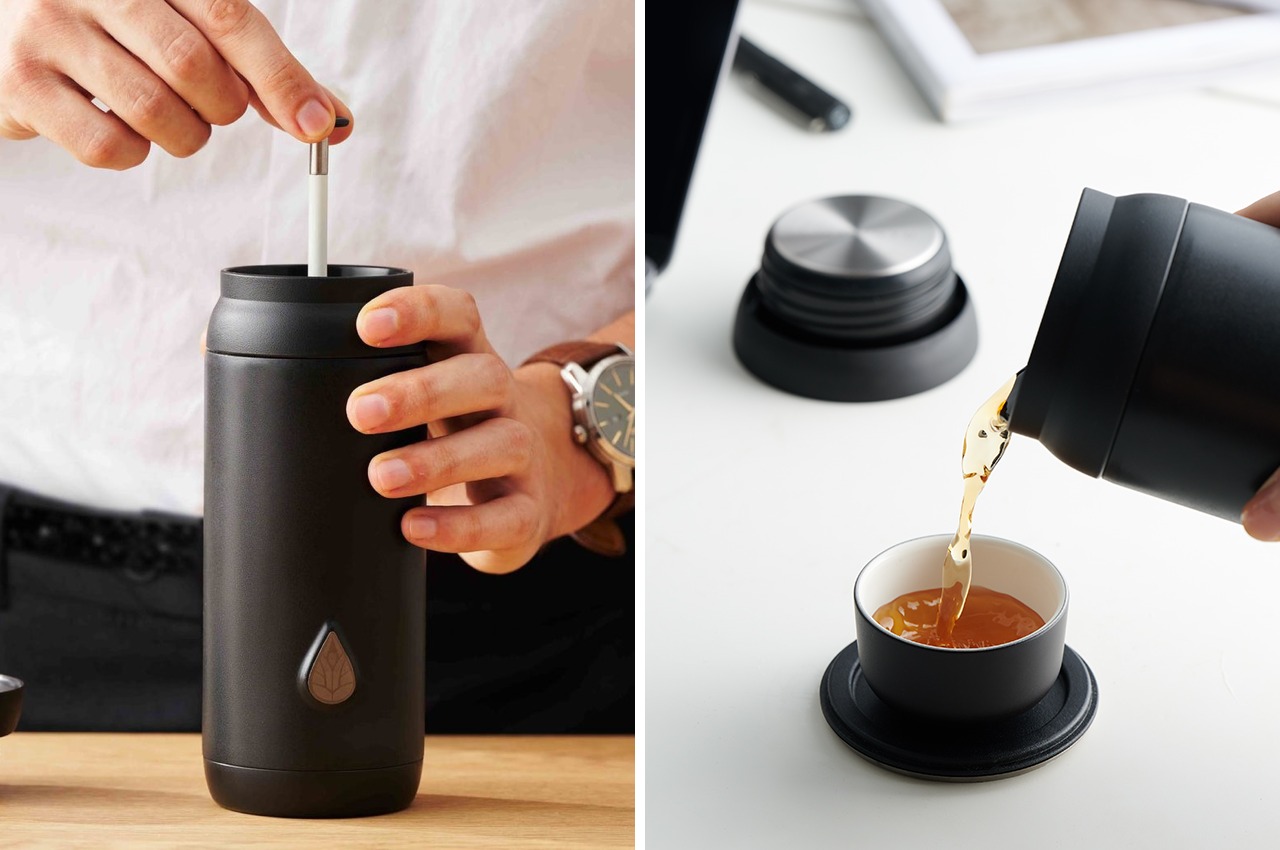 #This ‘French Press for Tea’ gives you the perfect brew in a portable travel flask