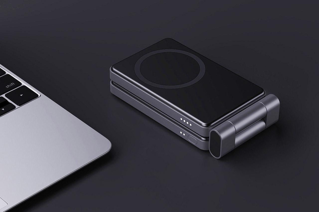 This MagSafe powerbank combo adds double battery juice + versatility to  iPhone 13 usage - Yanko Design