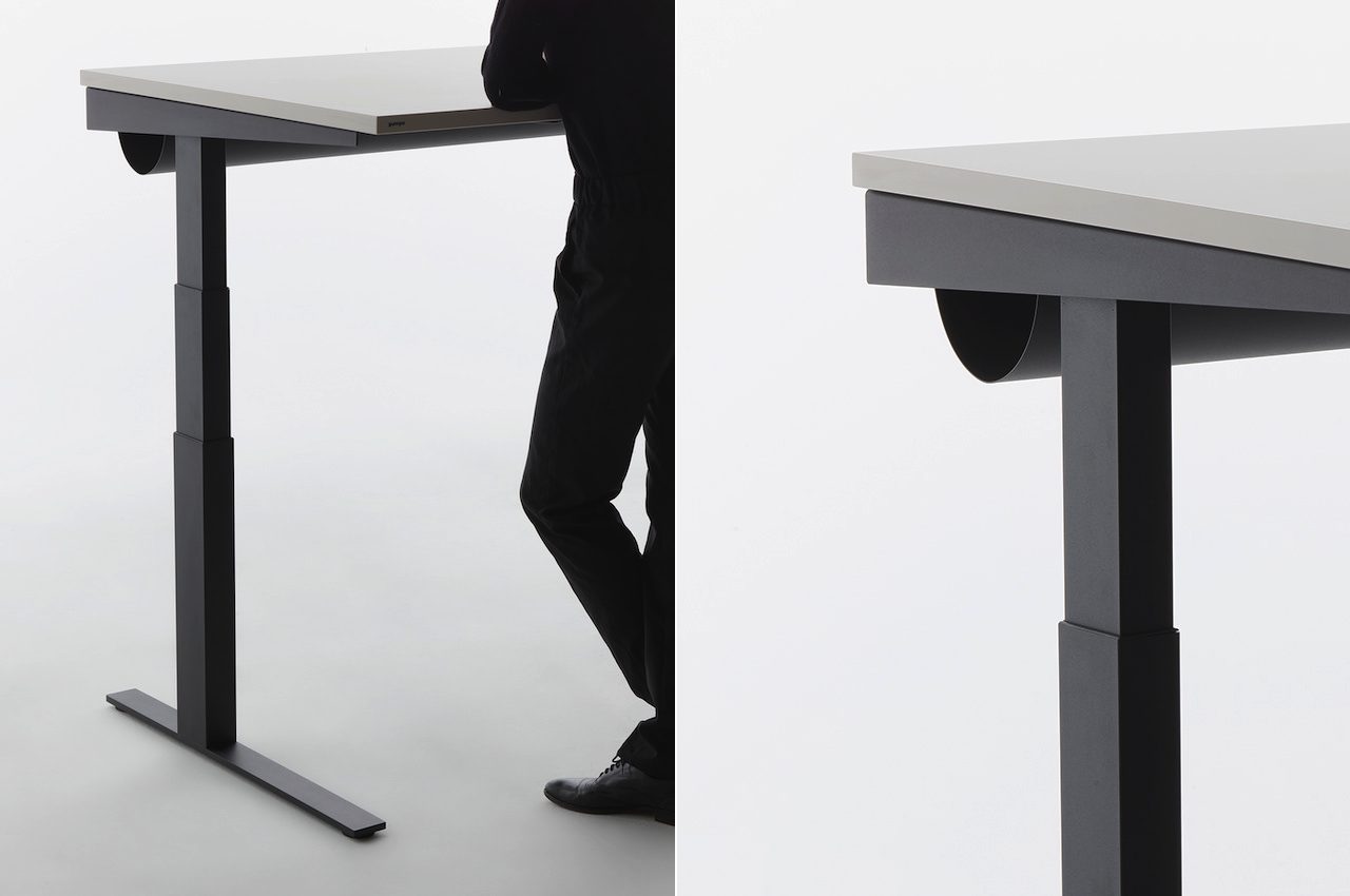 #This motorized standing desk has creative ways to hide your cables and your work