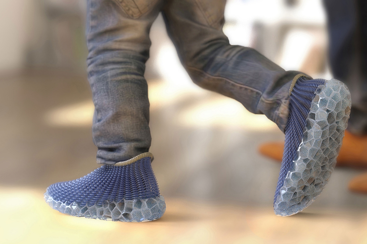 These shoes use 3D printed fabric to make sure kids' feet grow properly -  Yanko Design