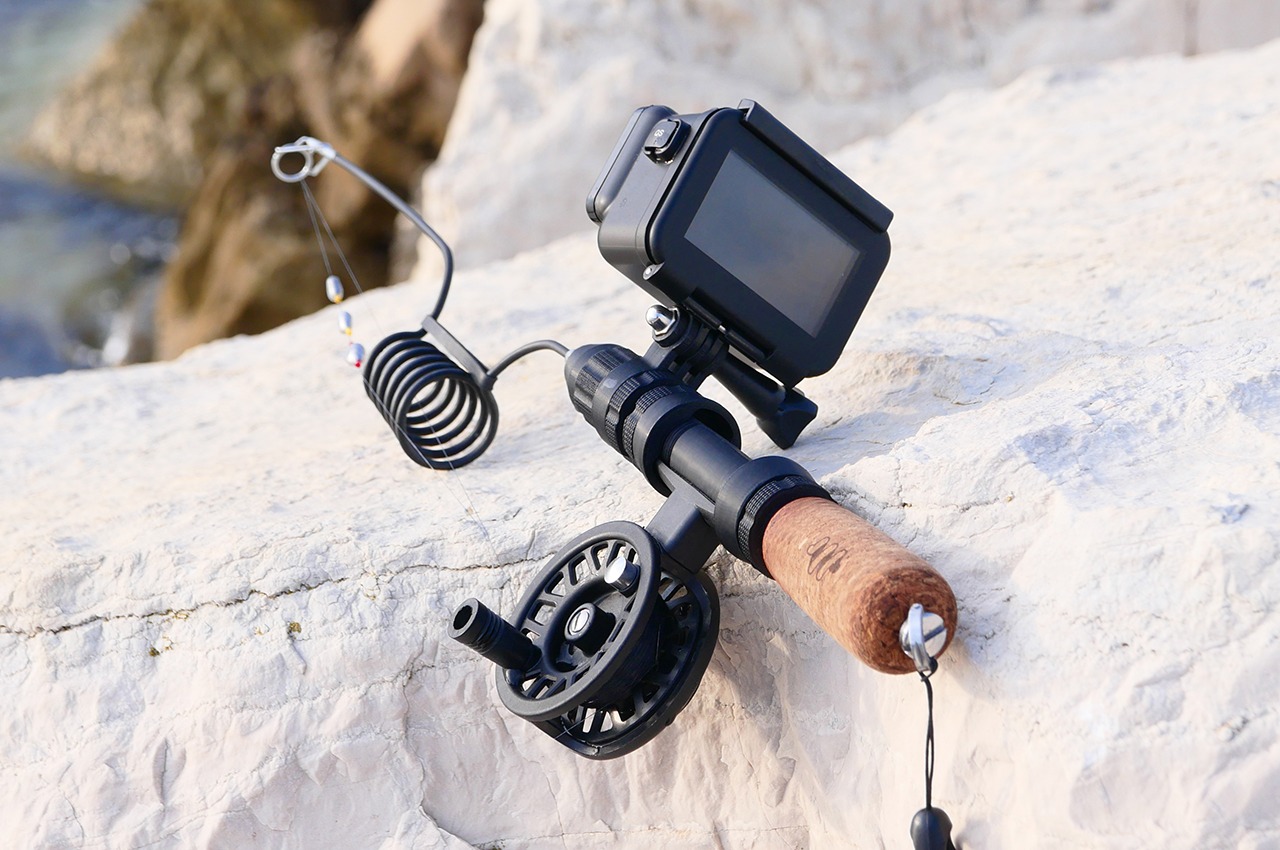 Fishing rod with a GoPro mount lets you capture your high