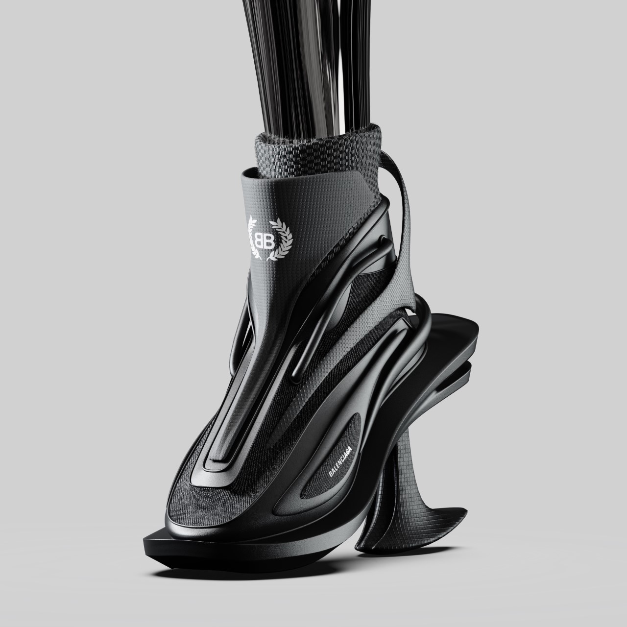 Balenciaga high-heel sneakers with fluid 3D-printed design shows what ...