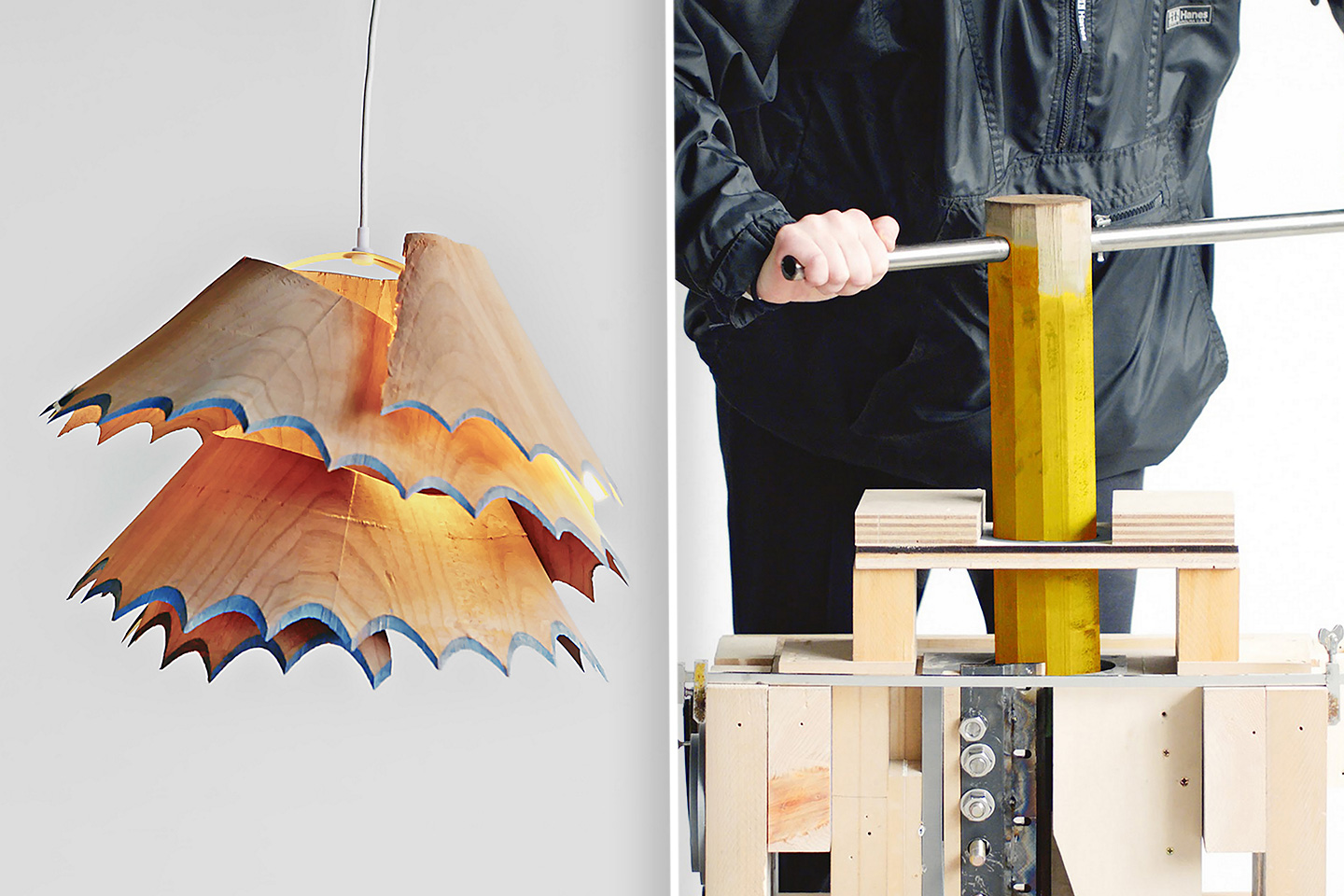 #Designer builds a massive sharpener to make these beautiful pencil-shaving lampshades