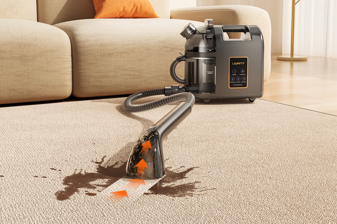 #This high-temperature steam + vacuum spot cleaner can literally keep your sofa, rug, and house spotless