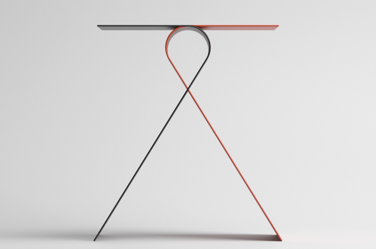#This two-piece side table is a balancing act expressed in contrasting elements