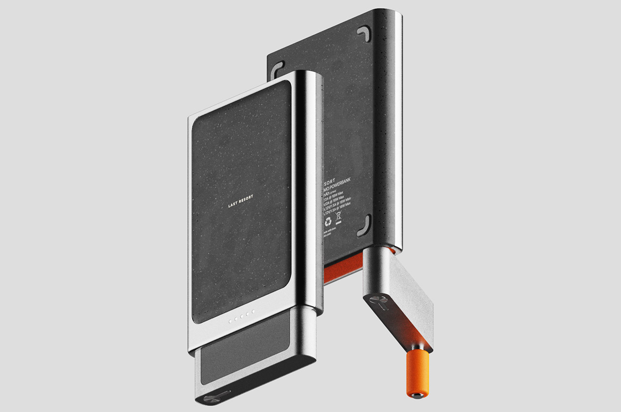 #This aesthetically designed hand crank power bank will never let you down