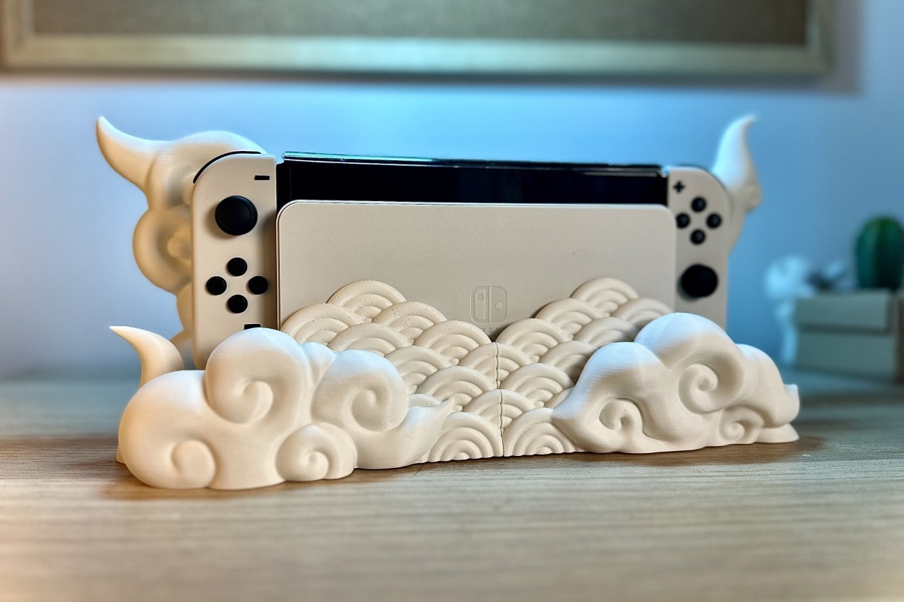 #Gorgeous 3D-printed Nintendo Switch dock makes your gaming console rest on Japanese zen clouds