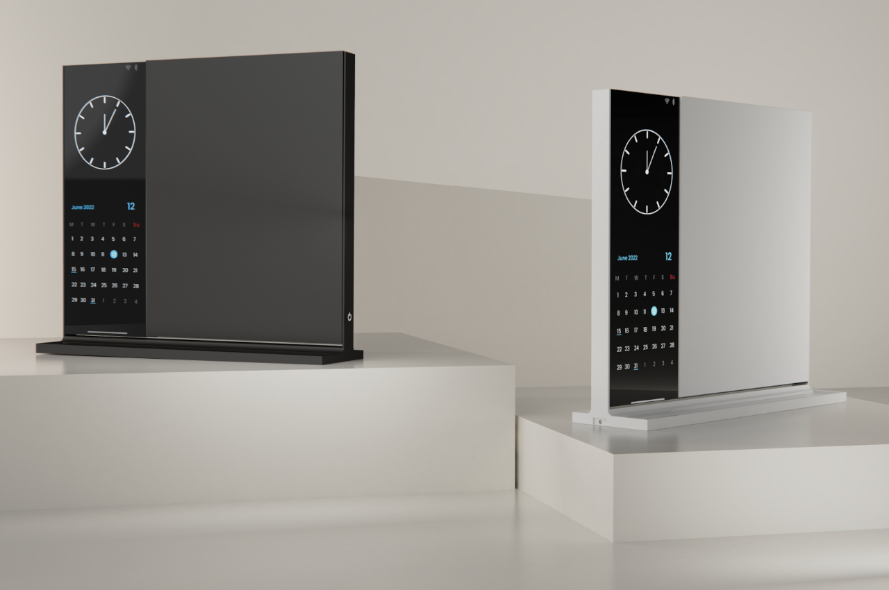 This Cyberpunk-ish desk clock is your expanded widget platform for peak  productivity - Yanko Design