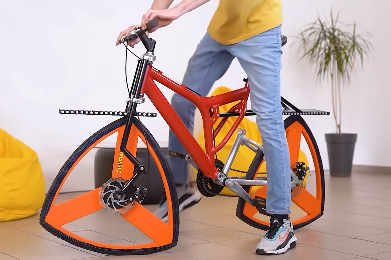 #Unique Reuleaux triangle-shaped wheels on this bike is far more comfortable than you’d imagine
