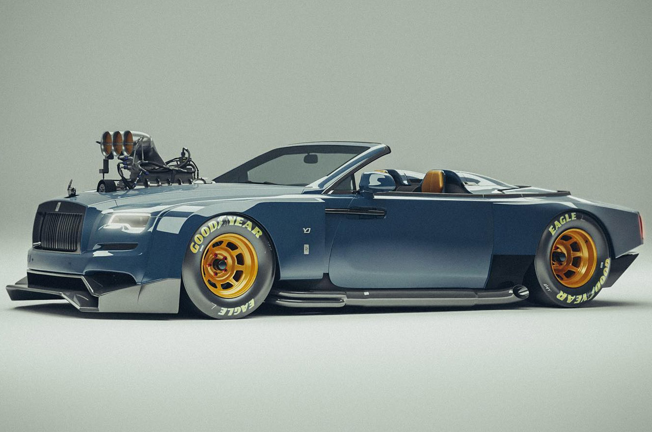 #Rolls-Royce convertible is turned into a muscle car flaunting V8 engine blower and tons of badass attitude