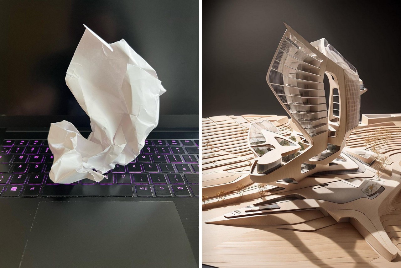 #From Trash to Treasure: How an AI Created Stunning Architecture from a Crumpled Paper