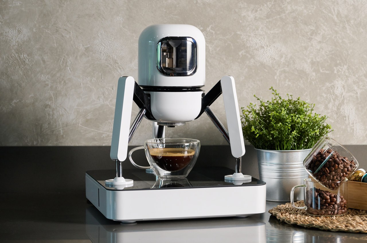 LG's Insane Lunar Lander-inspired Coffee Machine Uses Two Pods For
