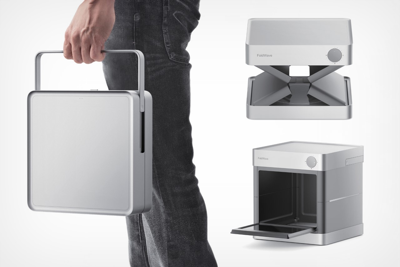 #This Award-Winning Foldable Microwave Oven Concept Turns into a Portable Carry Case