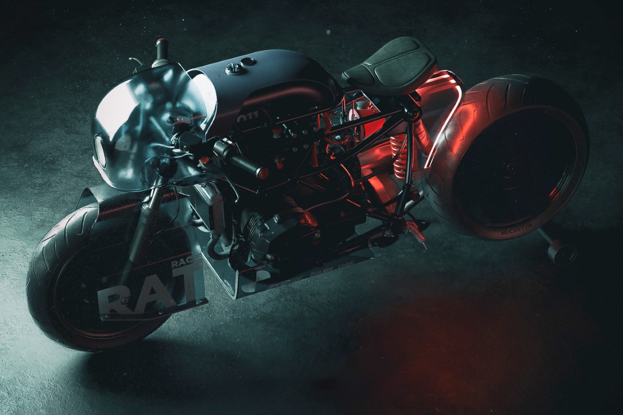 #This Apocalyptic Cyberpunk Cafe Racer has a humble BMW R Nine T underneath it