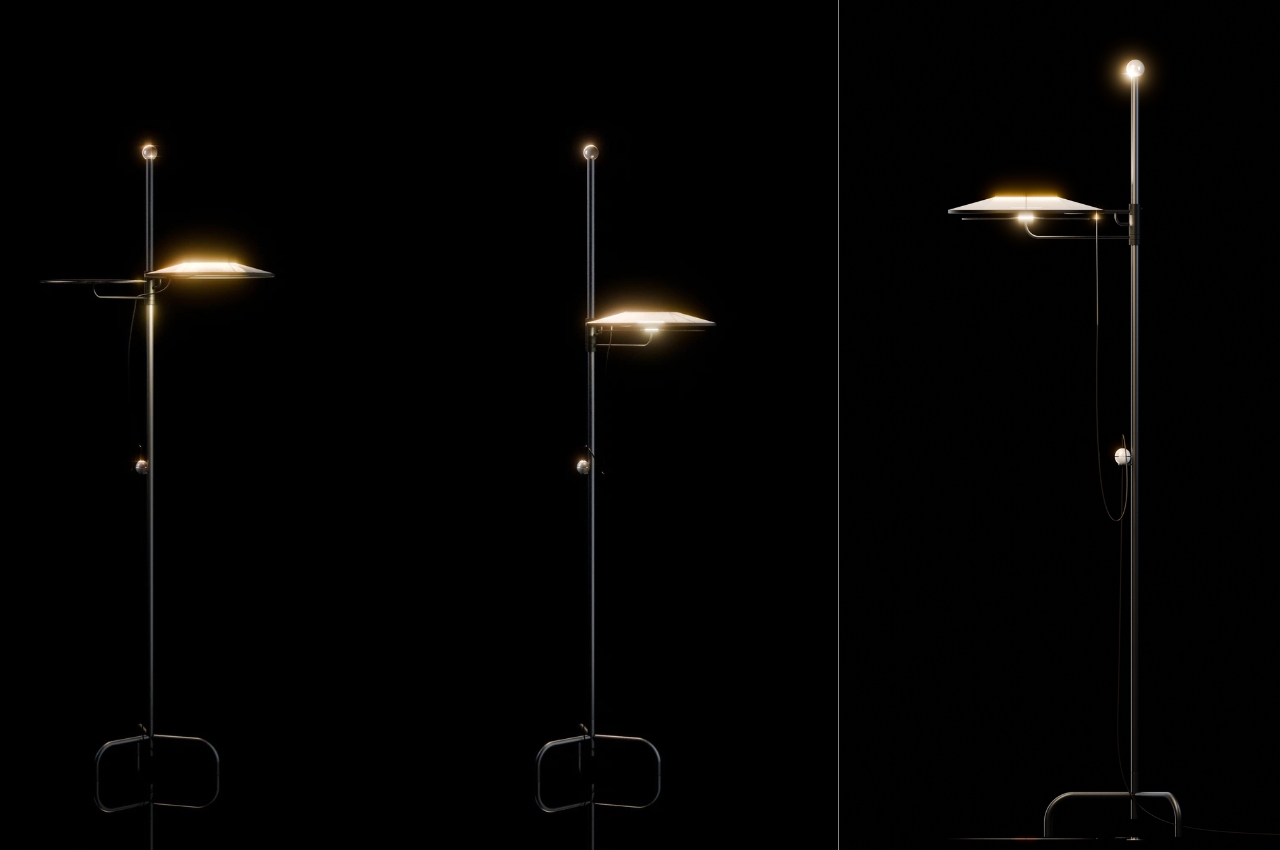 #Floor lamp concept is inspired by the sun and moon ecliptical orbit