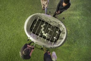 Foosball Table Art Installation in Hong Kong lets people enjoy the game without teams or points