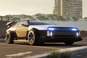 The DeLorean gets a Cyberpunk Makeover that brings it back to the ‘real’ future