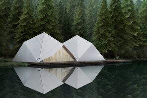These Origami Cabins were designed to be rapidly constructed in a short span of time