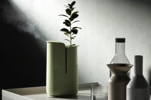 Biophilic smart humidifier concept also functions as a plant pot
