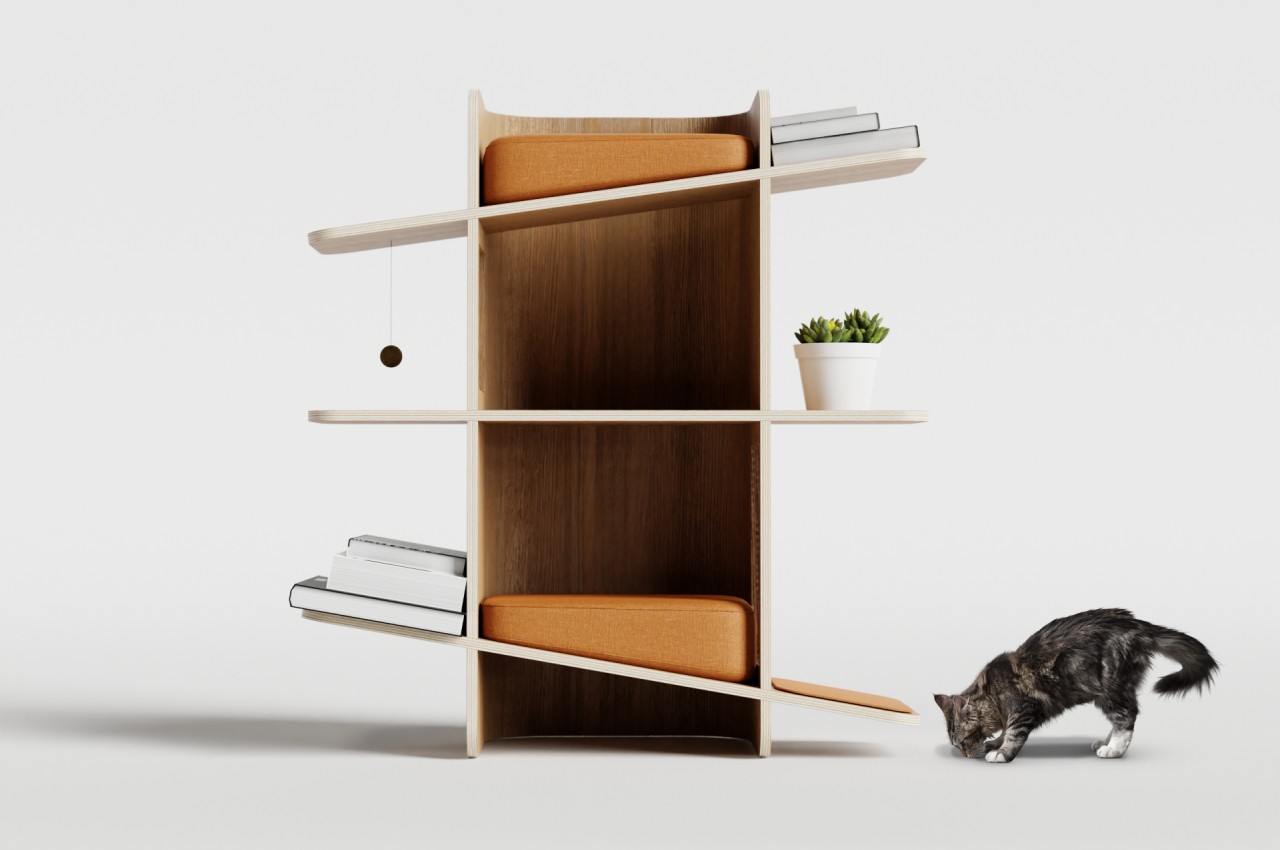#Cat tree concept proposes a multifunctional and risky design
